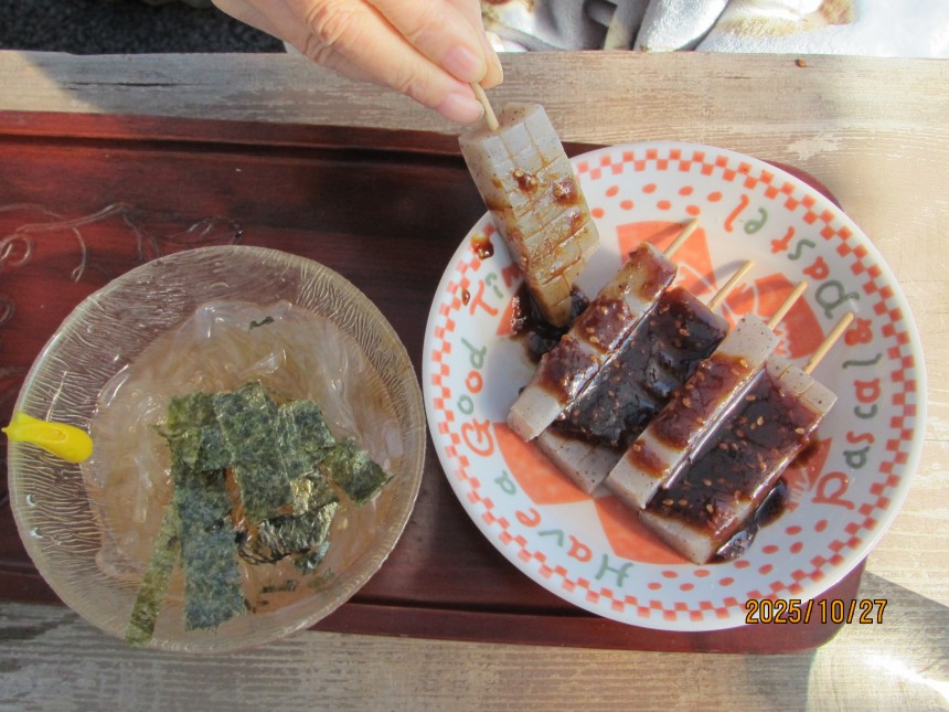 ところてんに味噌おでん